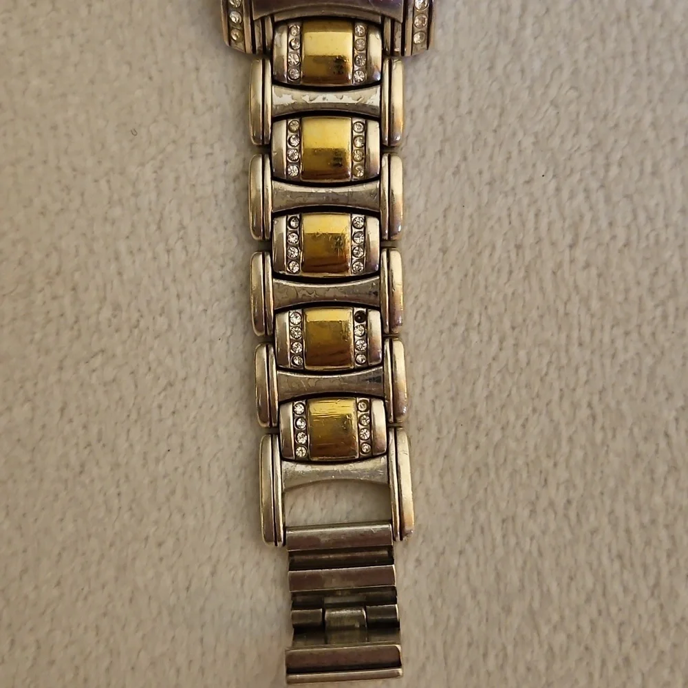 Vtg BRIGHTON 1990s Turin Silver and Gold Two-Tone Watch